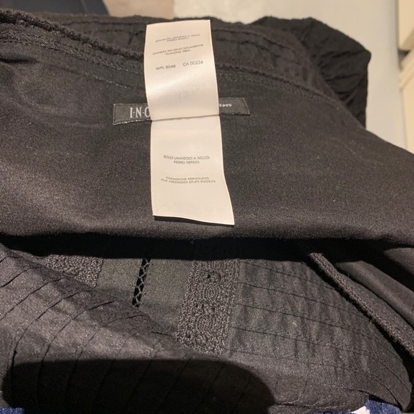 International Concept Black Skirt Minimalist A-Line Pintuck Lace Sz 12 - Picture 7 of 10